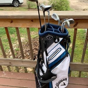 Golf clubs and bag